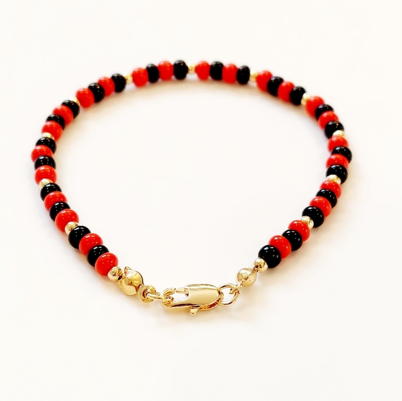 Gold Laminate Elegua Beads Bracelets - Picture 2 of 4